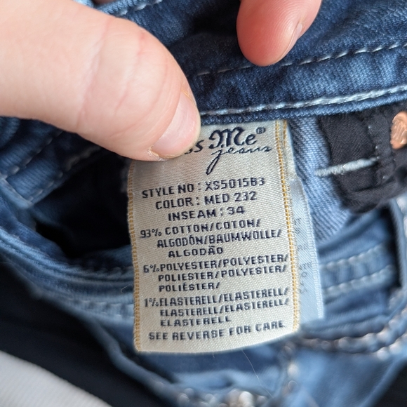 Miss Me Light Blue Boot Cut Jeans 28/34 - Picture 6 of 8